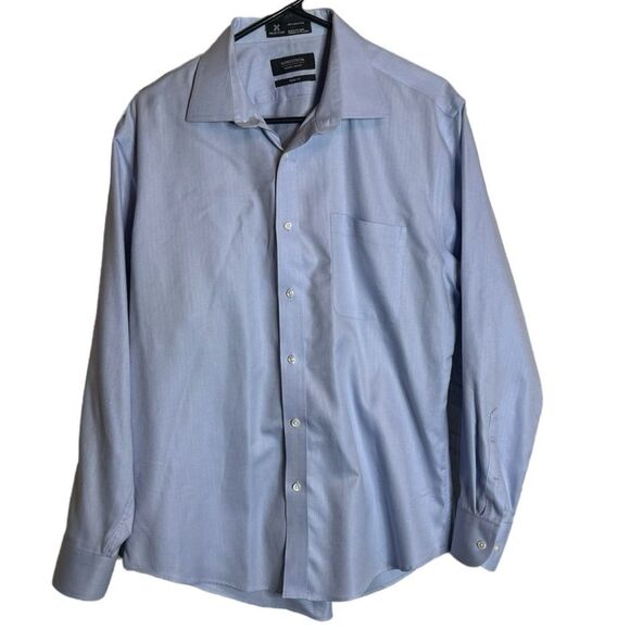 Nordstrom Blue Trim Fit Dress Shirt size 16 - Picture 1 of 5